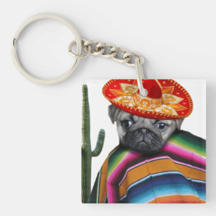 Llavero Perro Pug mexicano