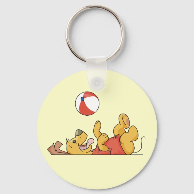 Llavero Perro que juega con las camisetas y los regalos de (Anverso)