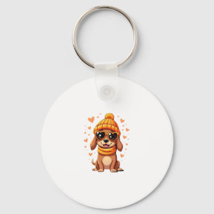 Llavero Perro Salchicha Corazón Doxie Chica Día de San Val