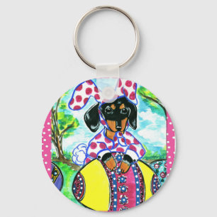 Llavero Perro salchicha de Pascua