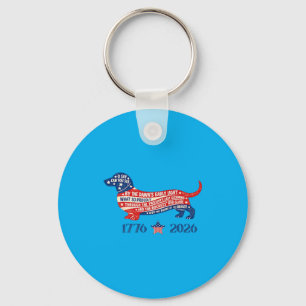 Llavero Perro salchicha patriótico de la bandera de EE. UU