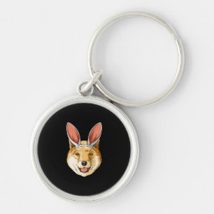 Llavero Perro shiba con orejas de conejo de Pascua regal