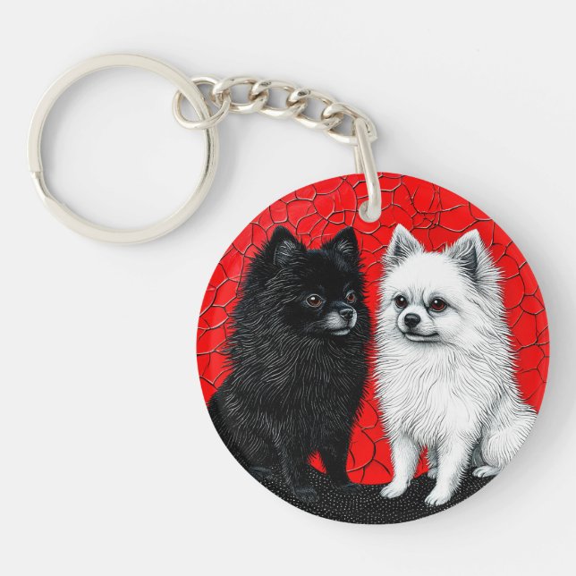 Llavero perro spitz japonés (Frente)