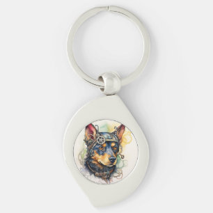 Llavero Perro Steampunk Kelpie Australiano