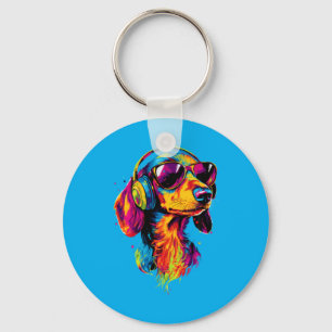 Llavero Perro Teckel con gafas de sol Dachshund Doxie Wien