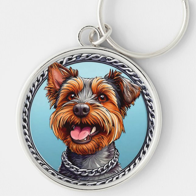Llavero 🐶 Perro Terrier Adorable Para Llevar Diario 🐶 (Frente)