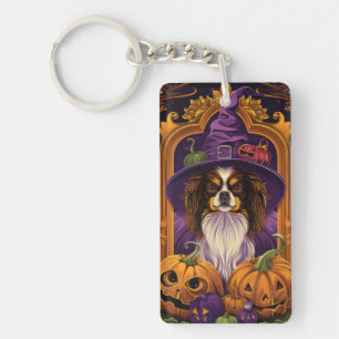 Llavero Perro tibetano spaniel espeluznante de Halloween b