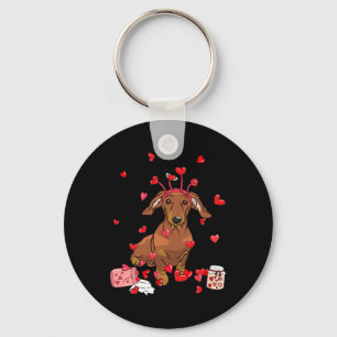 Llavero Perro Valentine Gift El día de San Valentín Cute D