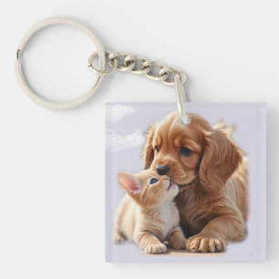 Llavero Perro y gato lindos