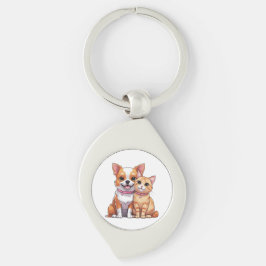 Llavero Perro y Personalizado de gatos kawaii