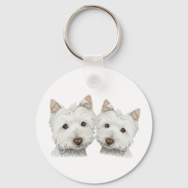 Llavero Perros Cute Westie (Anverso)