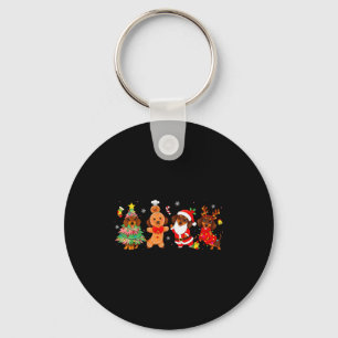 Llavero Perros Dachshund Adorables Navideños Pan de Jengib