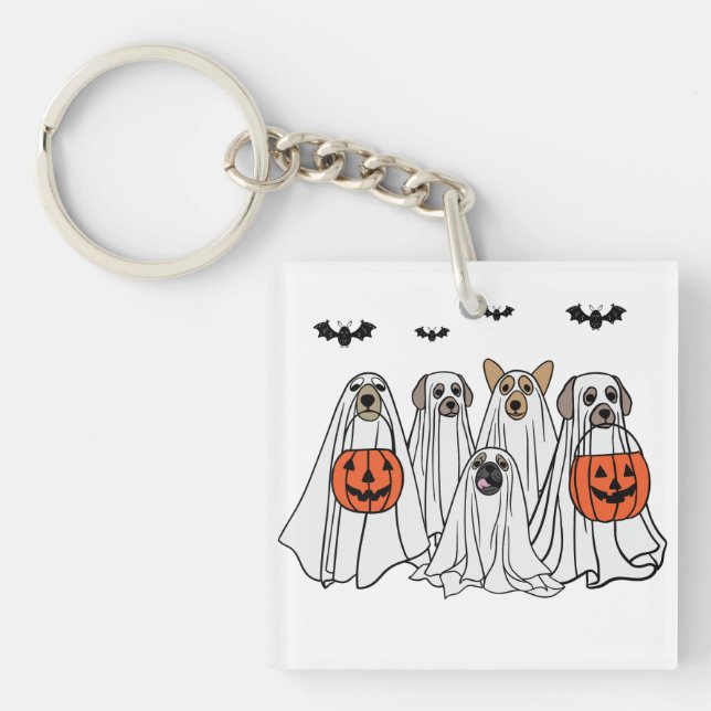 Llavero Perros divertidos de Halloween con fantasía - С lo (Frente)