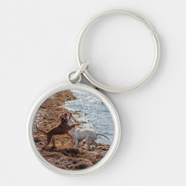 Llavero Perros en la playa (Frente)