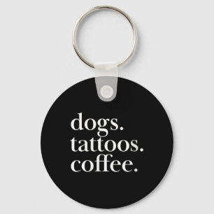 Llavero Perros femeninos, tatuajes, café, declaración de t