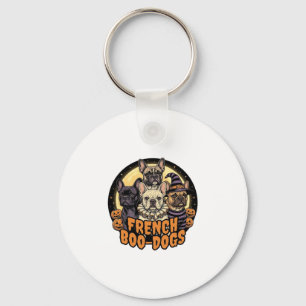 Llavero Perros franceses Boo Halloween diseño de Bulldog f