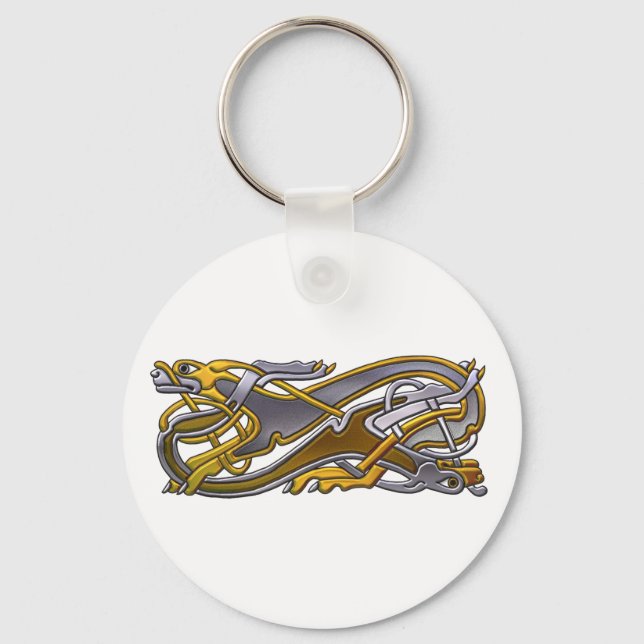 Llavero Perros Knot 2 Celtic - oro y plata (Anverso)