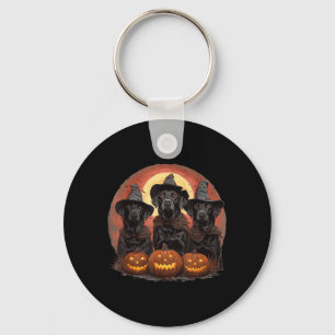 Llavero Perros labradores negros adorables de Halloween br