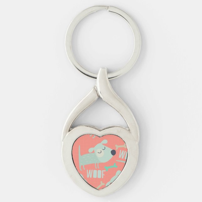 Llavero Perros y huesos de madera (Anverso)