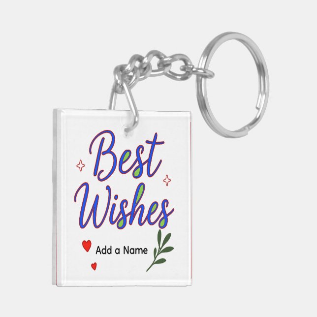 Llavero Person Best Wishes Acrylic Keychain – Add a name (Izquierda Bajo)