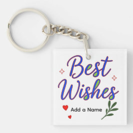 Llavero Person Best Wishes Acrylic Keychain – Add a name