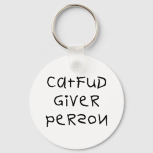 Llavero Persona del donante de Fud del gato