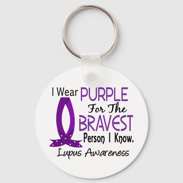 Llavero Persona más valiente que conozco a Lupus (Anverso)