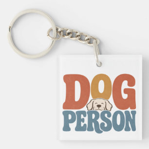 Llavero Persona Retro Perro Amante De Mascotas Perro