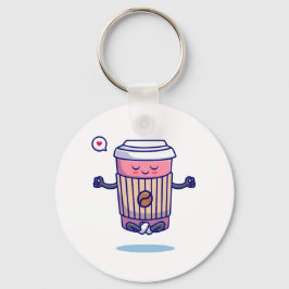 Llavero Personaje de café Personalizado gracioso