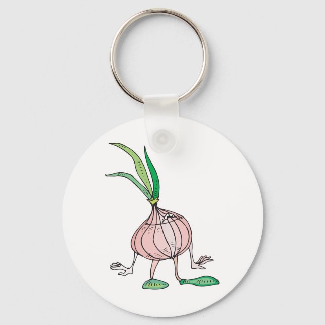 Llavero personaje de dibujos animados de cebolla tonta (Anverso)