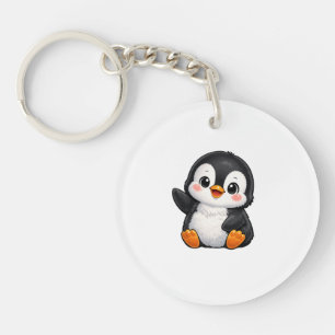 Llavero Personaje de dibujos animados de pingüino bebé lin