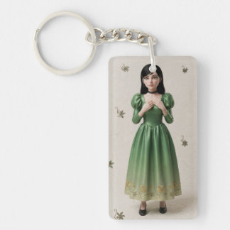 Llavero Personaje de princesa esmeralda 3D
