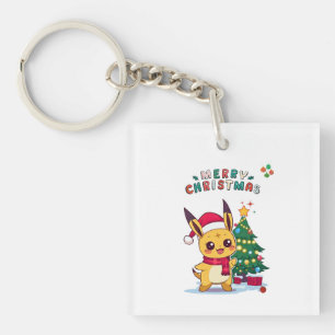 Llavero Personaje Kawaii de Navidad Arte festivo para An