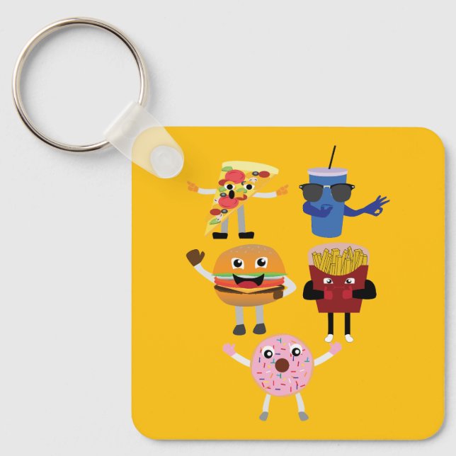 Llavero Personajes de Comida (Anverso)