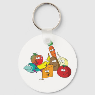 Llavero Personajes divertidos de comida de dibujos animado