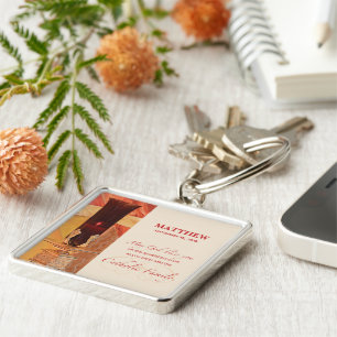 Llavero Personalice, RCIA felicita, católica, roja