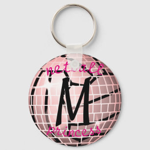 Llavero Personalised Disco Ball Design Netball Theme
