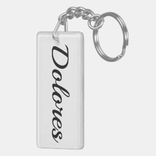 Llavero personalisierbar Vorname Dolores schwarz weiß
