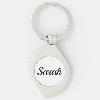 Llavero personalisierbar Vorname Sarah schwarz weiß