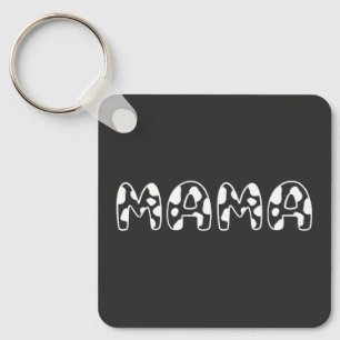 Llavero Personaliza Este Diseño: Cumpleaños de Cow Mama