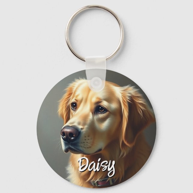 Llavero Personaliza Golden Retriever (Anverso)
