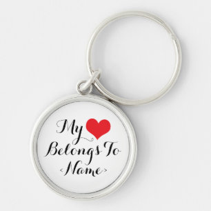 Llavero Personaliza Mi Corazón Pertenece A <Name>