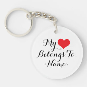 Llavero Personaliza Mi Corazón Pertenece A<Name>
