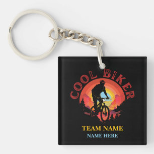 Llavero Personaliza Nombre Personalizado Equipo de Ciclism
