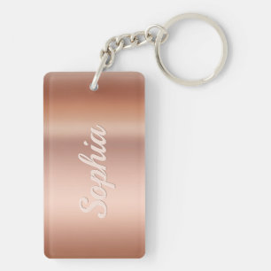 Llavero Personaliza nombre y mensaje, oro rosa