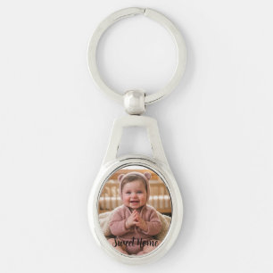 Llavero personaliza simple Oval metálico personalizado