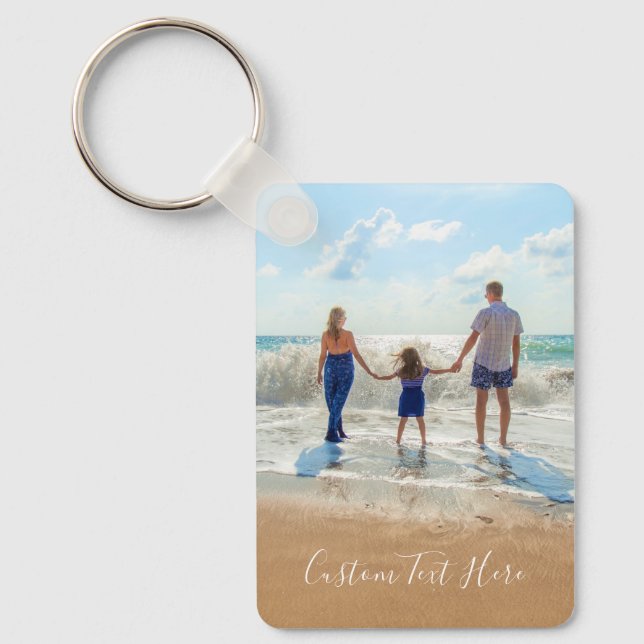 Llavero Personaliza tu cadena de fotos con texto Personali (Anverso)
