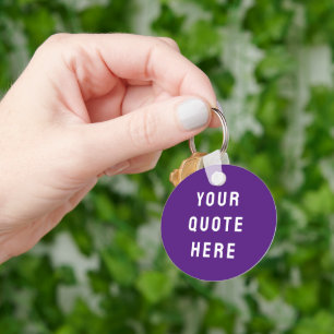 Llavero Personaliza Tu Frase Aquí Regalo Morado Personaliz