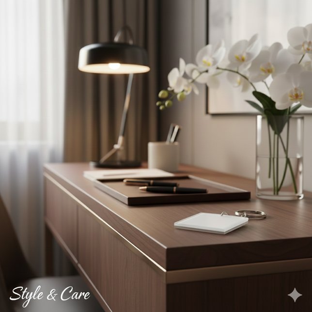 Llavero Personaliza tu propia plaza de aluminio (Personalize Your Own Aluminum Square Keychain)