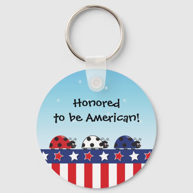 Llavero Personalizable 4 de julio Keychain (Anverso)